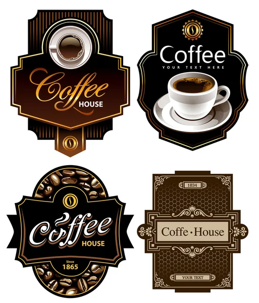 Three coffee design templates — Stock Vector