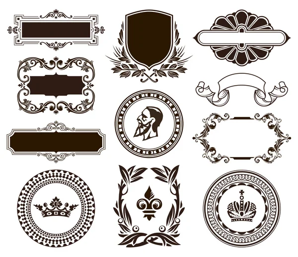 Vector conjunto de elementos de diseño caligráfico — Vector de stock