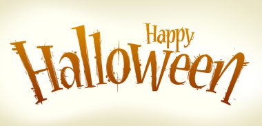 Hand drawn halloween lettering clipart