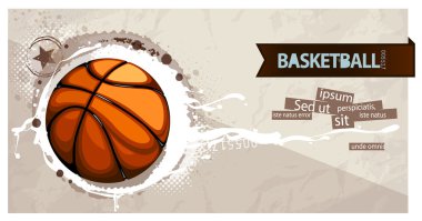 Grunge basketball illustration clipart