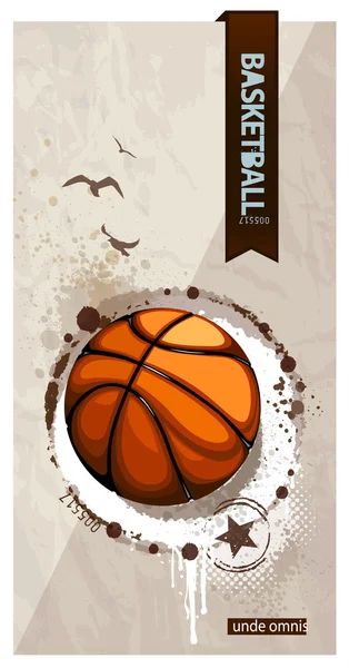Grunge basketball illustration — Stock Vector