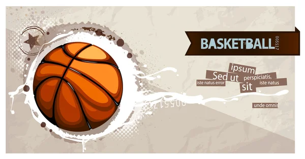 Illustration basket-ball Grunge — Image vectorielle