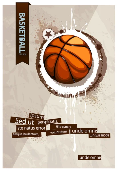 Grunge baloncesto ilustración — Vector de stock
