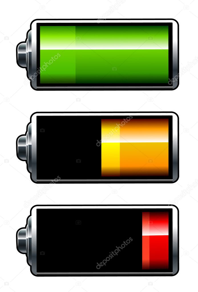 Vector batteries icons