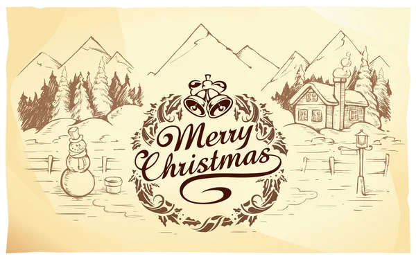 Letras caligráficas de Navidad — Archivo Imágenes Vectoriales