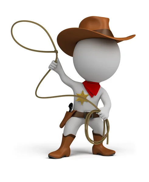 3D mały - cowboy — Zdjęcie stockowe