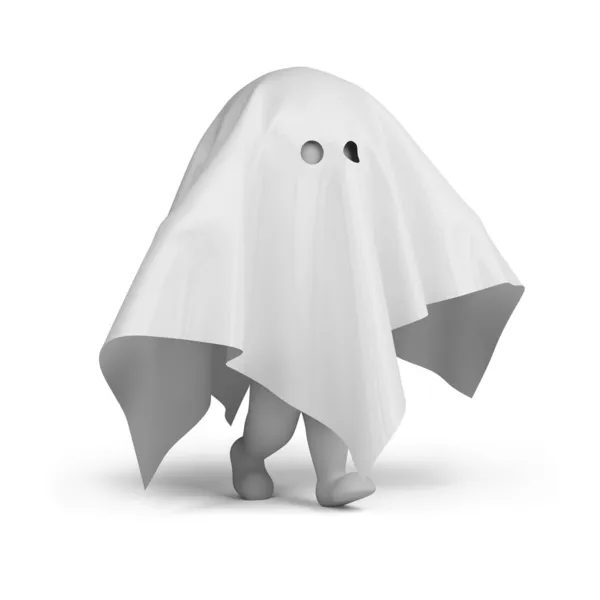 3d pequeño - traje de fantasma — Foto de Stock