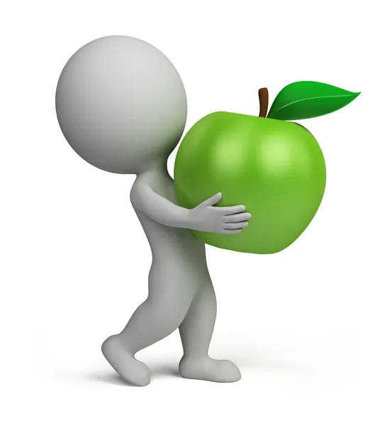 3D mały - jabłko — Zdjęcie stockowe