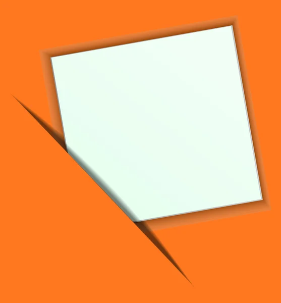 Papier op een oranje achtergrond. eps10 — Stockvector