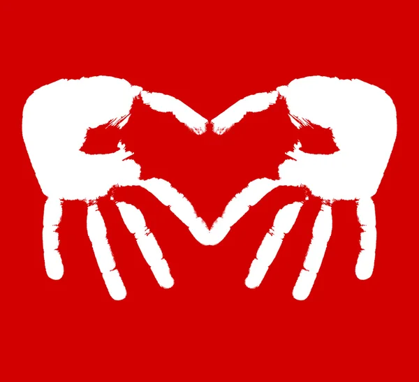 Two hands representing heart — Stock Vector