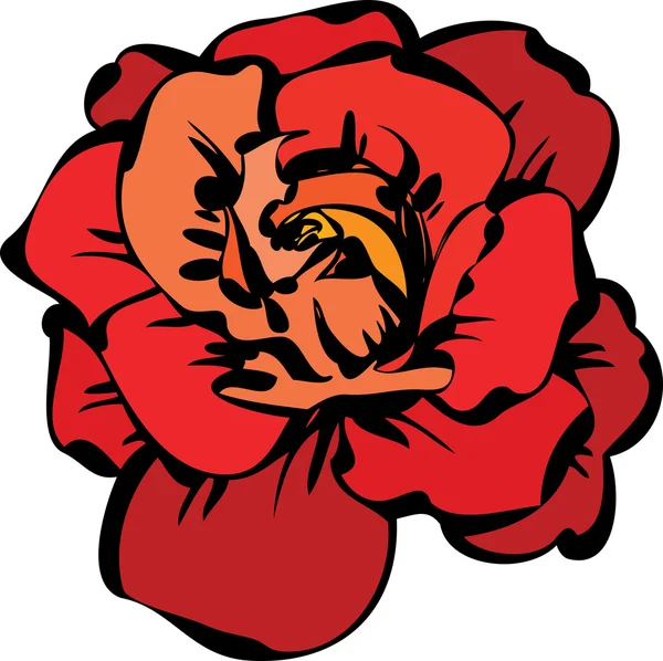 Эскиз розы — стоковый вектор