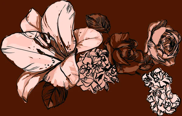 自然花の画像 — ストックベクタ