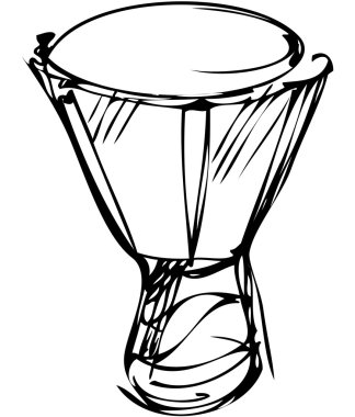 Sketch of percussion instruments orchestra clipart