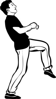 Guy who quietly sneaks in front clipart