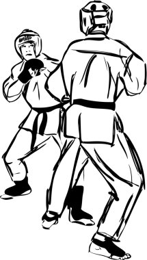 Karate Kyokushinkai sketch martial arts and combative sports clipart