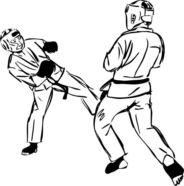 Karate Kyokushinkai sketch martial arts and combative sports