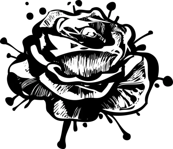 Blomma trädgård blommande knopp av en ros — Stock vektor