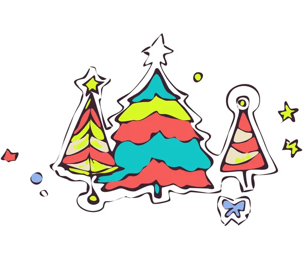 Ontwerp abstractie kerstboom voor de vakantie — Stockvector