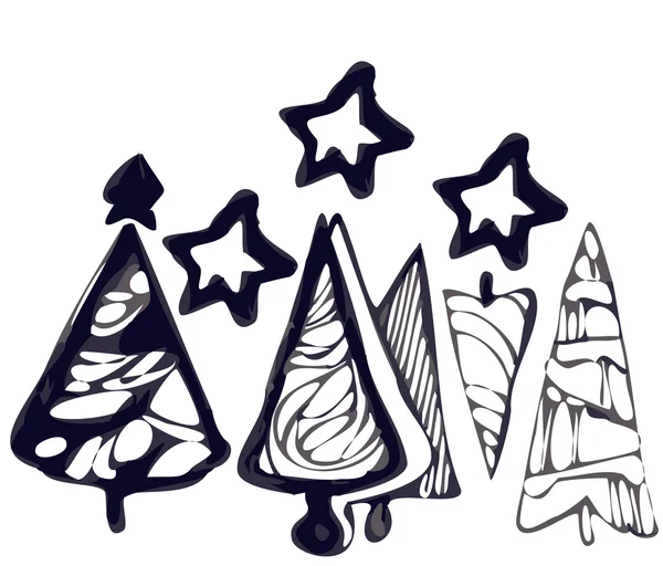 Árvores de Natal abstração de design para o feriado —  Vetores de Stock