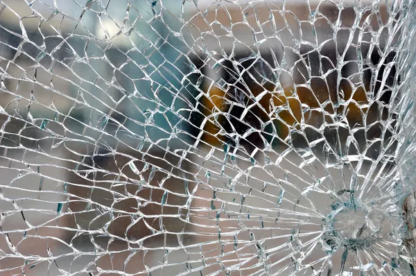 Cracked glass — Stock Photo, Image