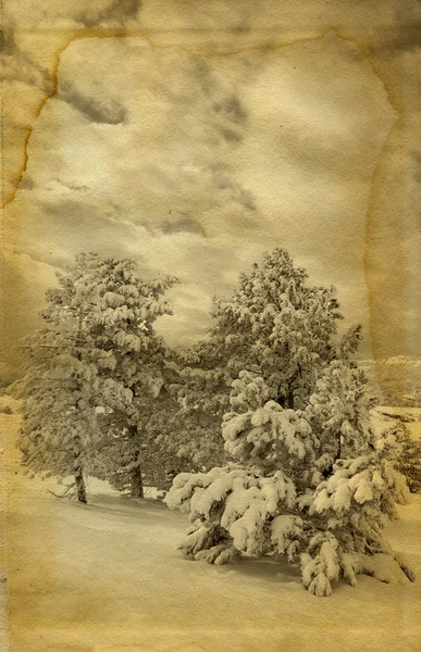 Zimní retro Foto — Stock fotografie