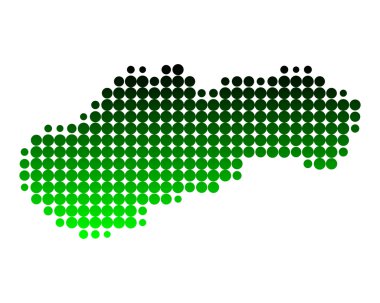 Slovakya Haritası ayrıntılı ve doğru çizimi