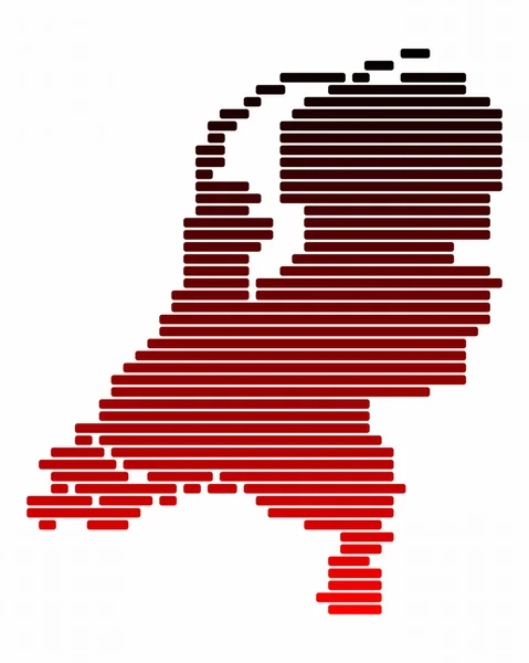Mapa Nizozemska — Stock fotografie
