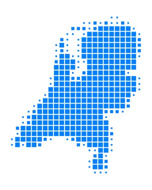 Hollanda Haritası ayrıntılı ve doğru çizimi