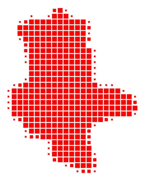 Karte von sachsen-anhalt — Stockfoto