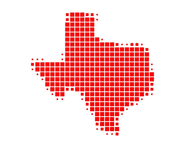 Ilustração detalhada e precisa do mapa de Texas — Fotografia de Stock