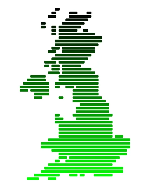 Χάρτης της Μεγάλης Βρετανίας — Φωτογραφία Αρχείου