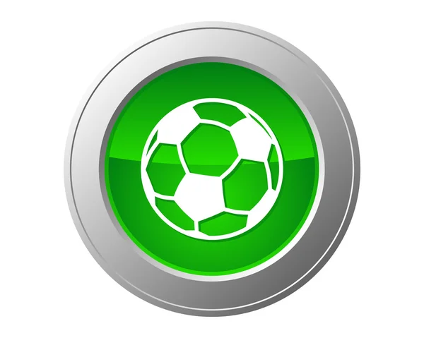 Piłka nożna piłka przycisk — Zdjęcie stockowe
