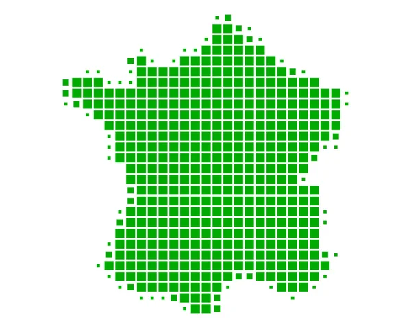 Detaljerad och korrekt bild av karta över Frankrike — Stockfoto