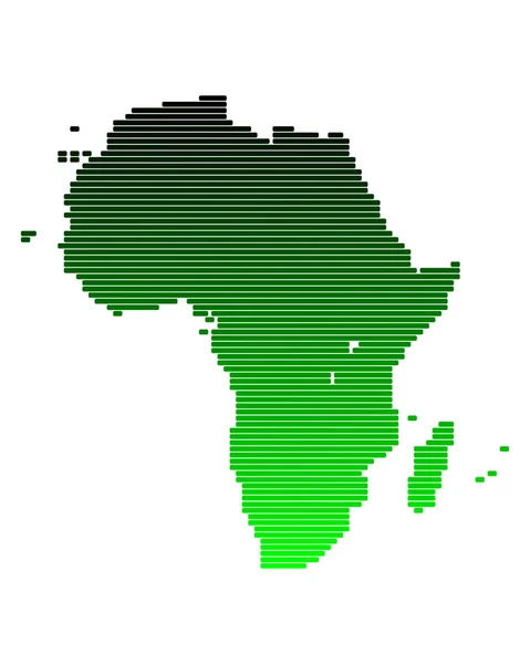 Карта Африки в широких линиях с зеленым градиентом — стоковое фото