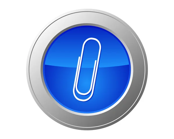 Paperclip button — Stock Photo, Image