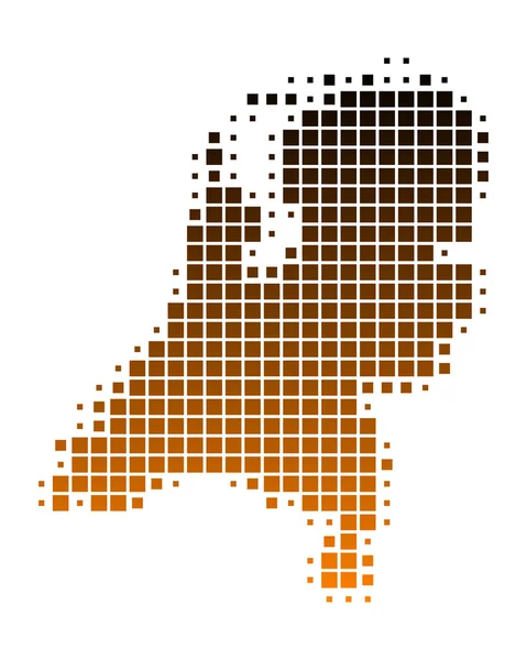 Ilustración detallada y precisa del mapa de los Países Bajos —  Fotos de Stock