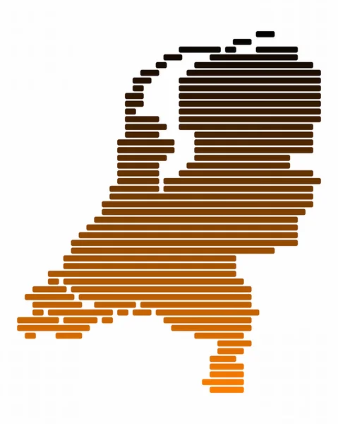 Мапа Нідерландів — стокове фото