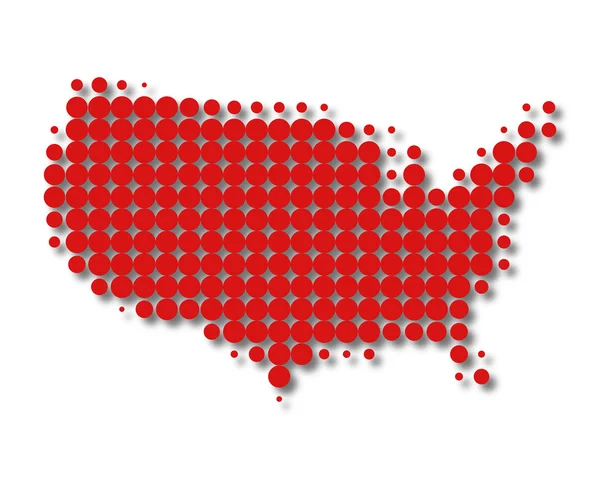 La mappa di Stati Uniti d'America — Foto Stock