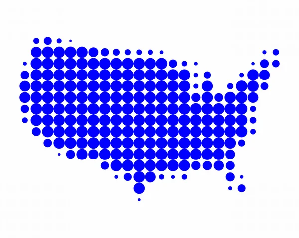 Kaart van de VS — Stockfoto