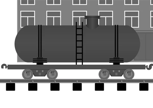 Tanque ferroviário . — Vetor de Stock