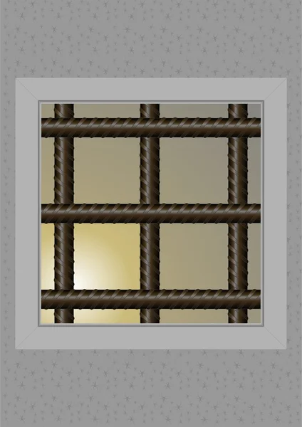 The prison window. — Stock Vector