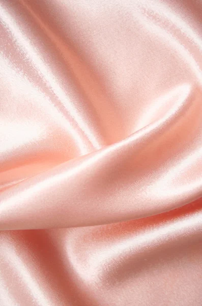 Smooth elegant pink silk as background — Stock Photo, Image