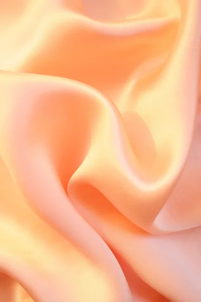Smooth elegant golden pink silk as background — Stock Photo, Image