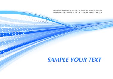 Blue tech card template clipart