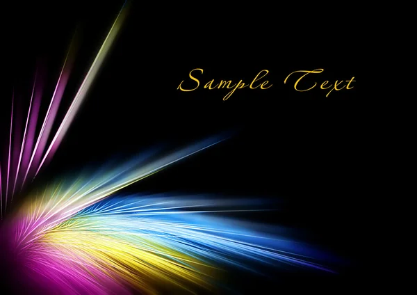 Bright multi-colored feather — Stock Photo, Image