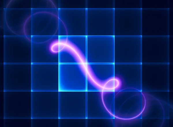 Ljusa spiral på blå skärm — Stockfoto