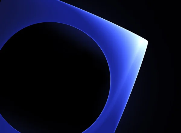 Forma azul em preto — Fotografia de Stock