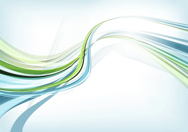 Ligne bleue et verte — Image vectorielle