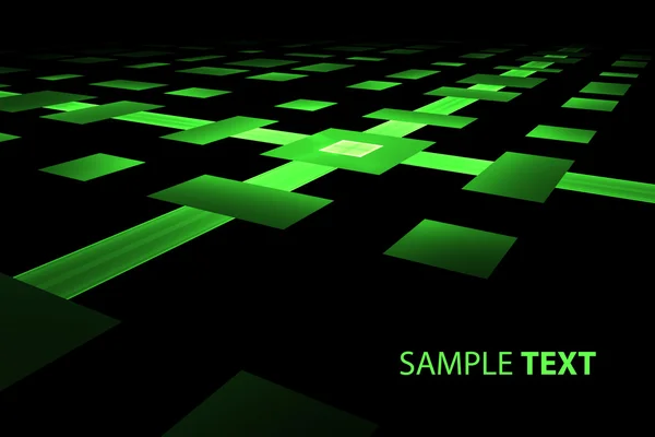 3D powierzchni zielony fluorescencyjny — Zdjęcie stockowe