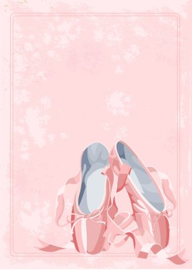 Ballet slippers background clipart